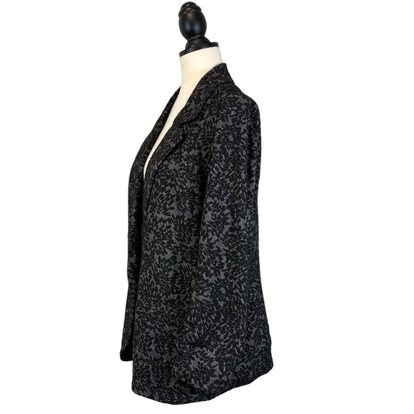 GNW Black Gray Jacket Open Front 3/4 Ruched Sleeve Size XL B34#56 - Picture 2 of 9